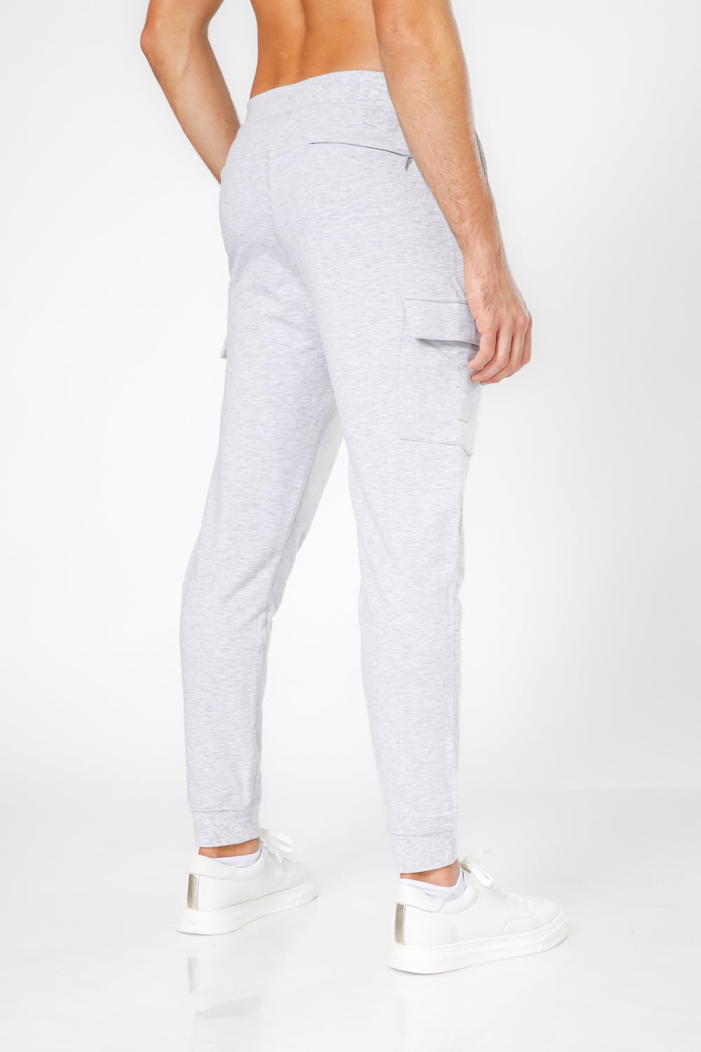 DELTA - מכנסי ג’וגר ארוכים דקים עם כיסי דגמ”ח בצבע אפור - MASHBIR//365