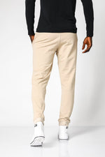 DELTA - מכנסי ג’וגר ארוכים דקים עם כיסים בצבע בז' - MASHBIR//365