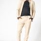 DELTA - מכנסי ג’וגר ארוכים דקים עם כיסים בצבע בז' - MASHBIR//365