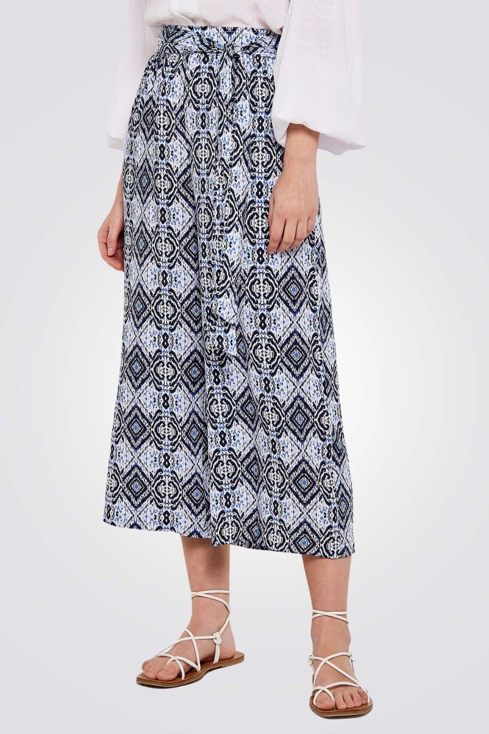 APRICOT - מכנסי הדפס בצבע נייבי - MASHBIR//365