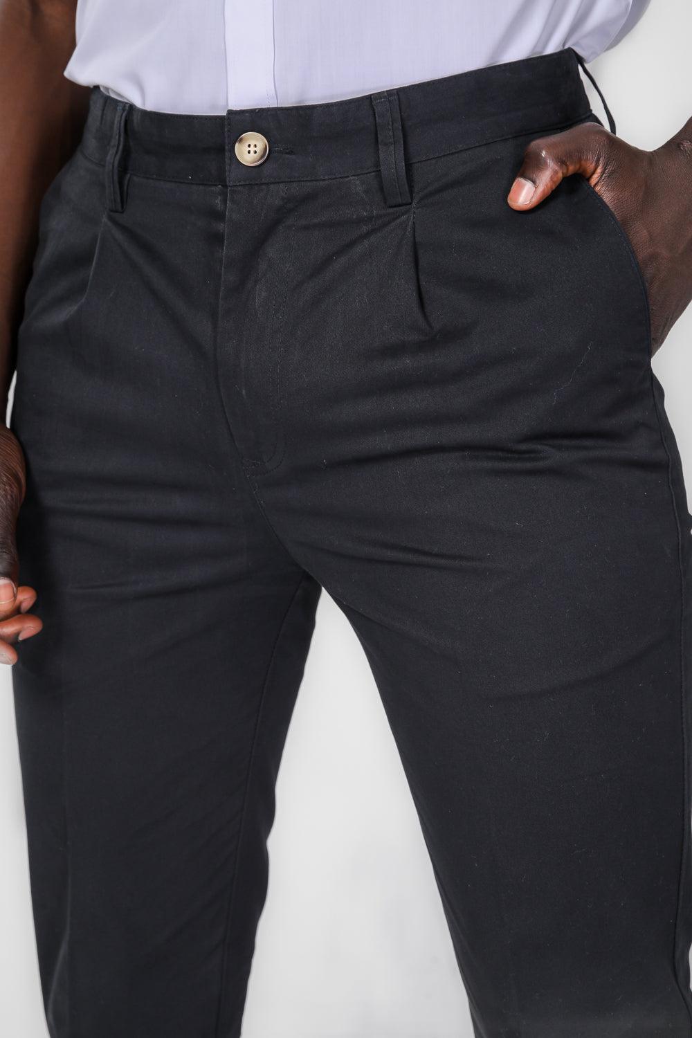 KENNETH COLE - מכנסי צ'ינו בצבע נייבי - MASHBIR//365