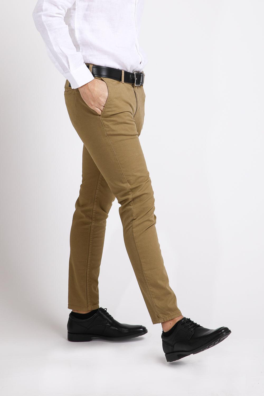 KENNETH COLE - מכנסי צ'ינו Grament Dye חאקי - MASHBIR//365