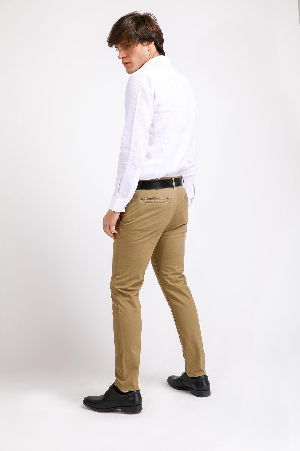 KENNETH COLE - מכנסי צ'ינו Grament Dye חאקי - MASHBIR//365