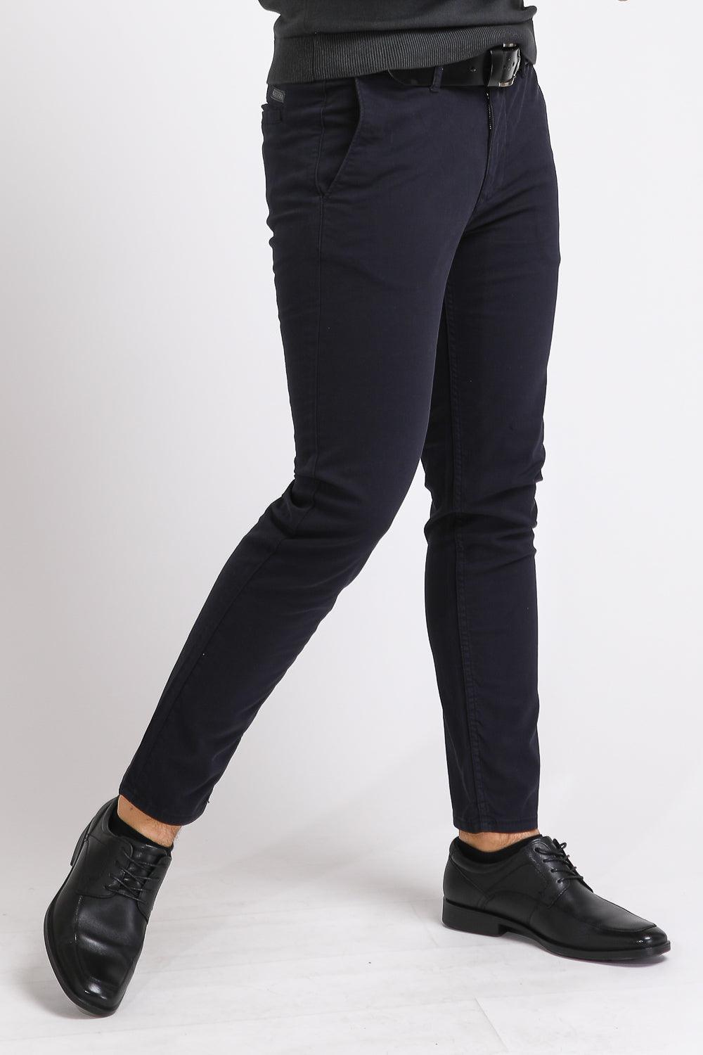 KENNETH COLE - מכנסי צ'ינו Grament Dye נייבי - MASHBIR//365