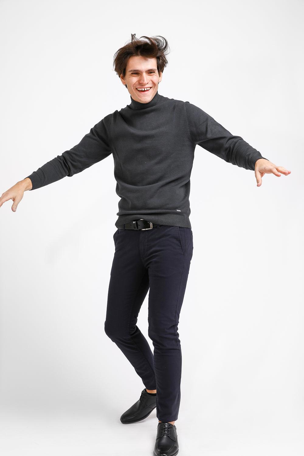 KENNETH COLE - מכנסי צ'ינו Grament Dye נייבי - MASHBIR//365