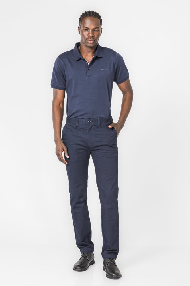 KENNETH COLE - מכנסי צ'ינו קלאסי בצבע נייבי - MASHBIR//365