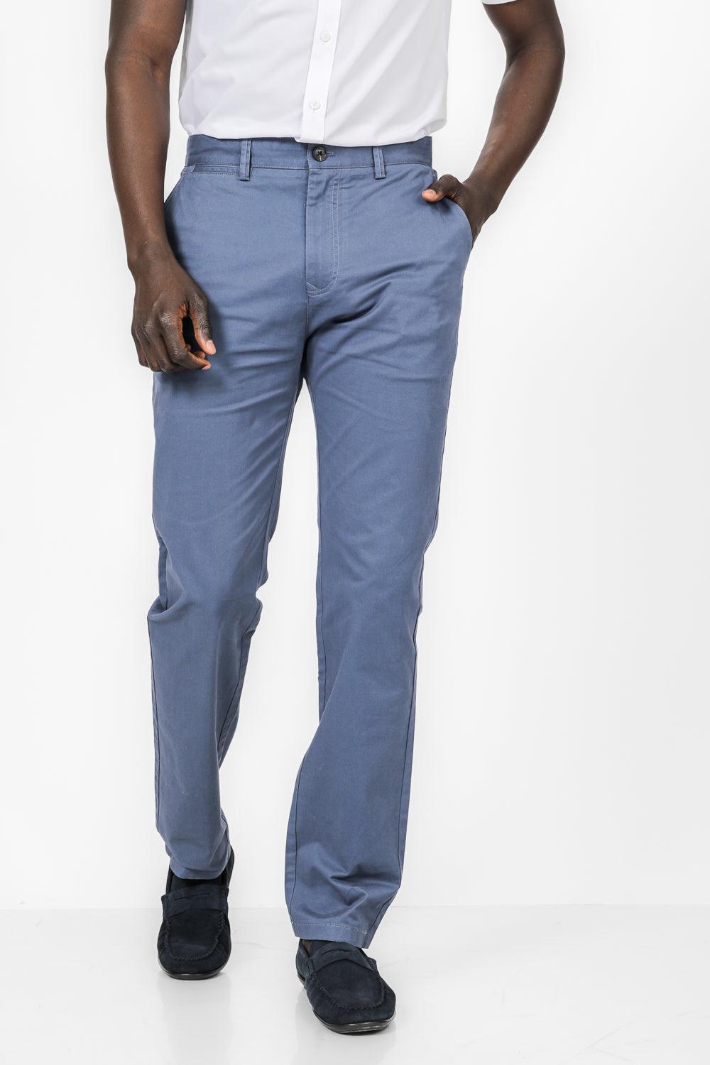 KENNETH COLE - מכנסי צ'ינו קלאסי בצבע כחול - MASHBIR//365