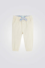 OBAIBI - מכנסי קפלים בצבע לבן לתינוקות - MASHBIR//365