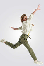 OKAIDI - מכנסי קנבס חאקי לילדות - MASHBIR//365