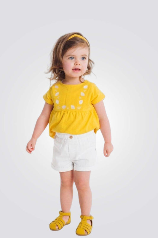 OBAIBI - מכנסי קנבס בצבע לבן לתינוקות - MASHBIR//365