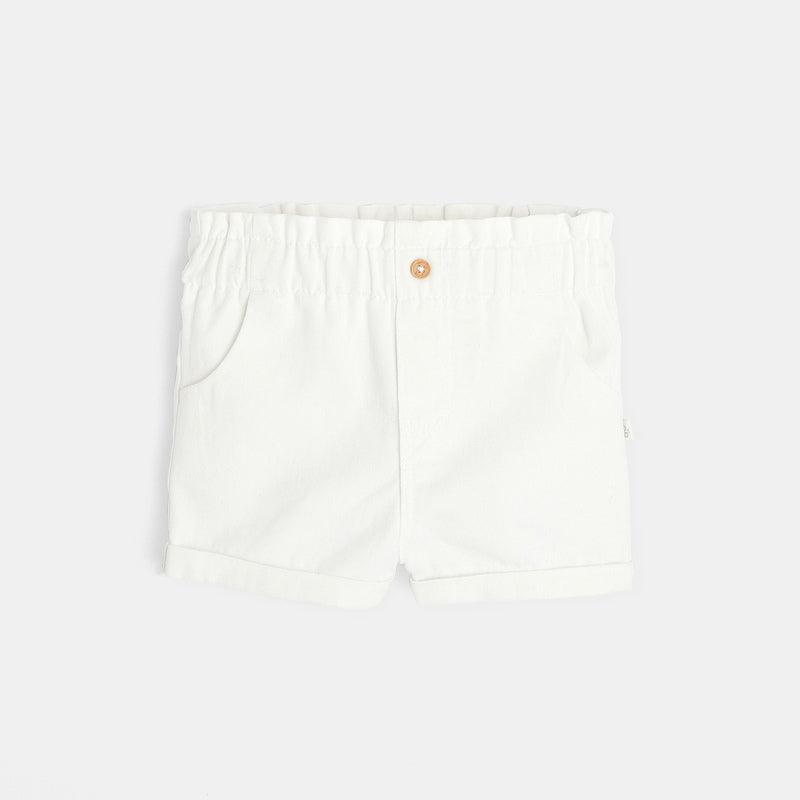 OBAIBI - מכנסי קנבס בצבע לבן לתינוקות - MASHBIR//365