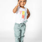 OKAIDI - מכנסי קנבס בגזרה גבוהה בצבע מנטה לילדות - MASHBIR//365 - 2