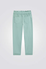 OKAIDI - מכנסי קנבס בגזרה גבוהה בצבע מנטה לילדות - MASHBIR//365