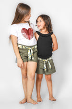 OKAIDI - מכנסי קנבס חגורה לילדות - MASHBIR//365