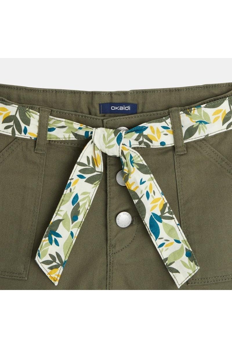 OKAIDI - מכנסי קנבס חגורה לילדות - MASHBIR//365