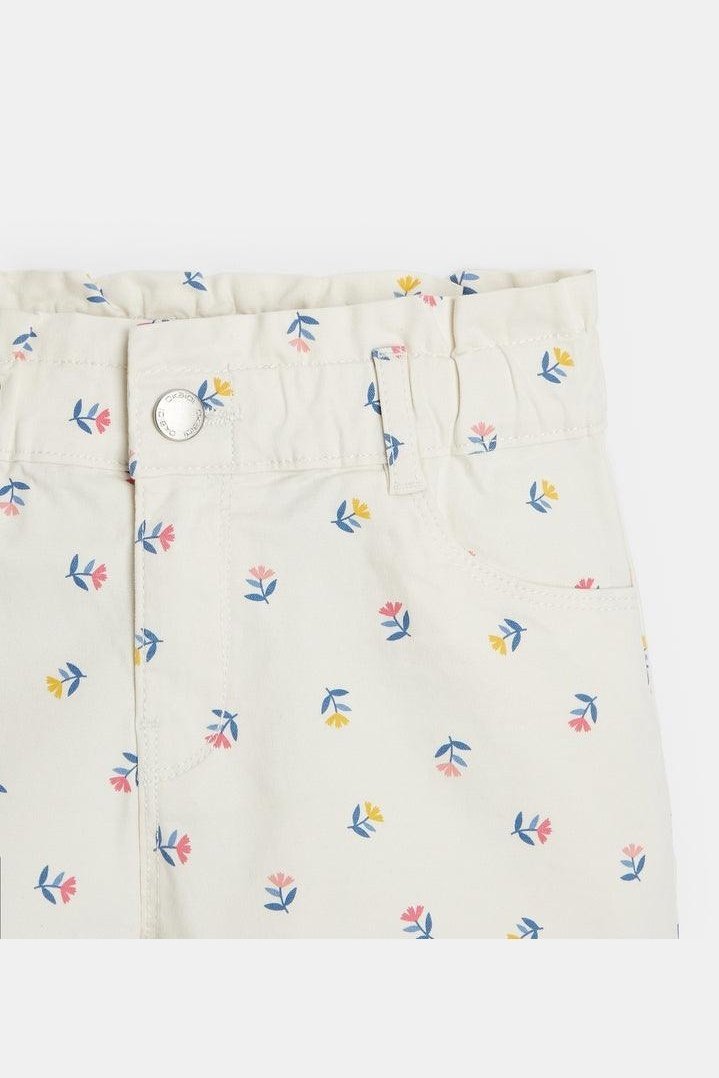 OKAIDI - מכנסי קנבס קצרים בהדפס פרחוני לילדות - MASHBIR//365
