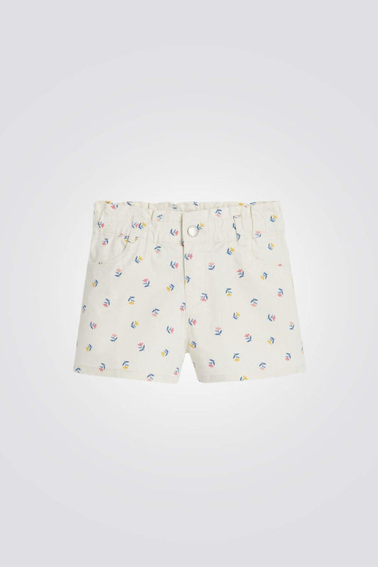 OKAIDI - מכנסי קנבס קצרים בהדפס פרחוני לילדות - MASHBIR//365