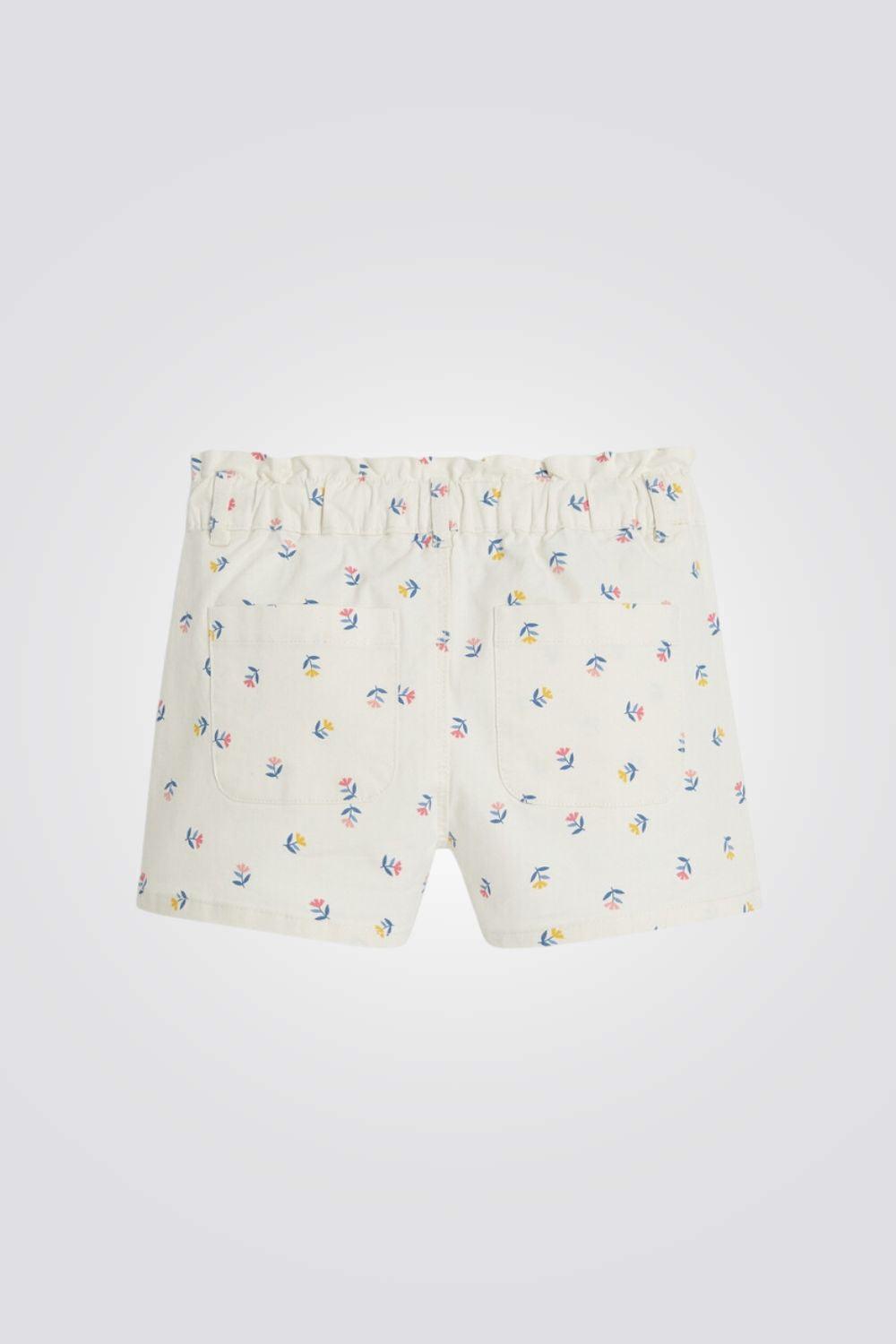 OKAIDI - מכנסי קנבס קצרים בהדפס פרחוני לילדות - MASHBIR//365