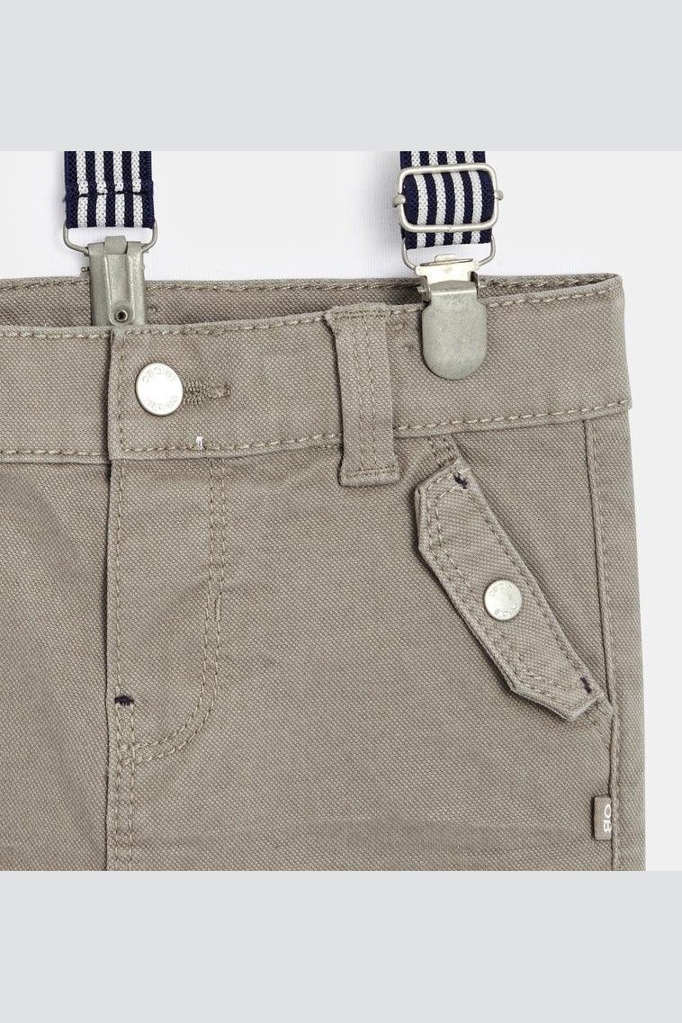 OBAIBI - מכנסי קנבס עם רצועות נשלפות לתינוקות - MASHBIR//365