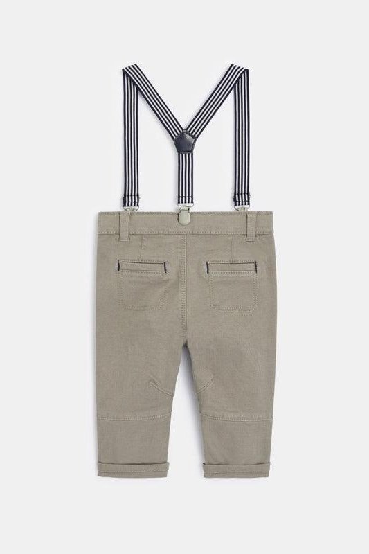 OBAIBI - מכנסי קנבס עם רצועות נשלפות לתינוקות - MASHBIR//365