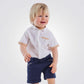 OBAIBI - מכנסי קנבס כחולים קצרים לתינוקות בנים - MASHBIR//365 - 1