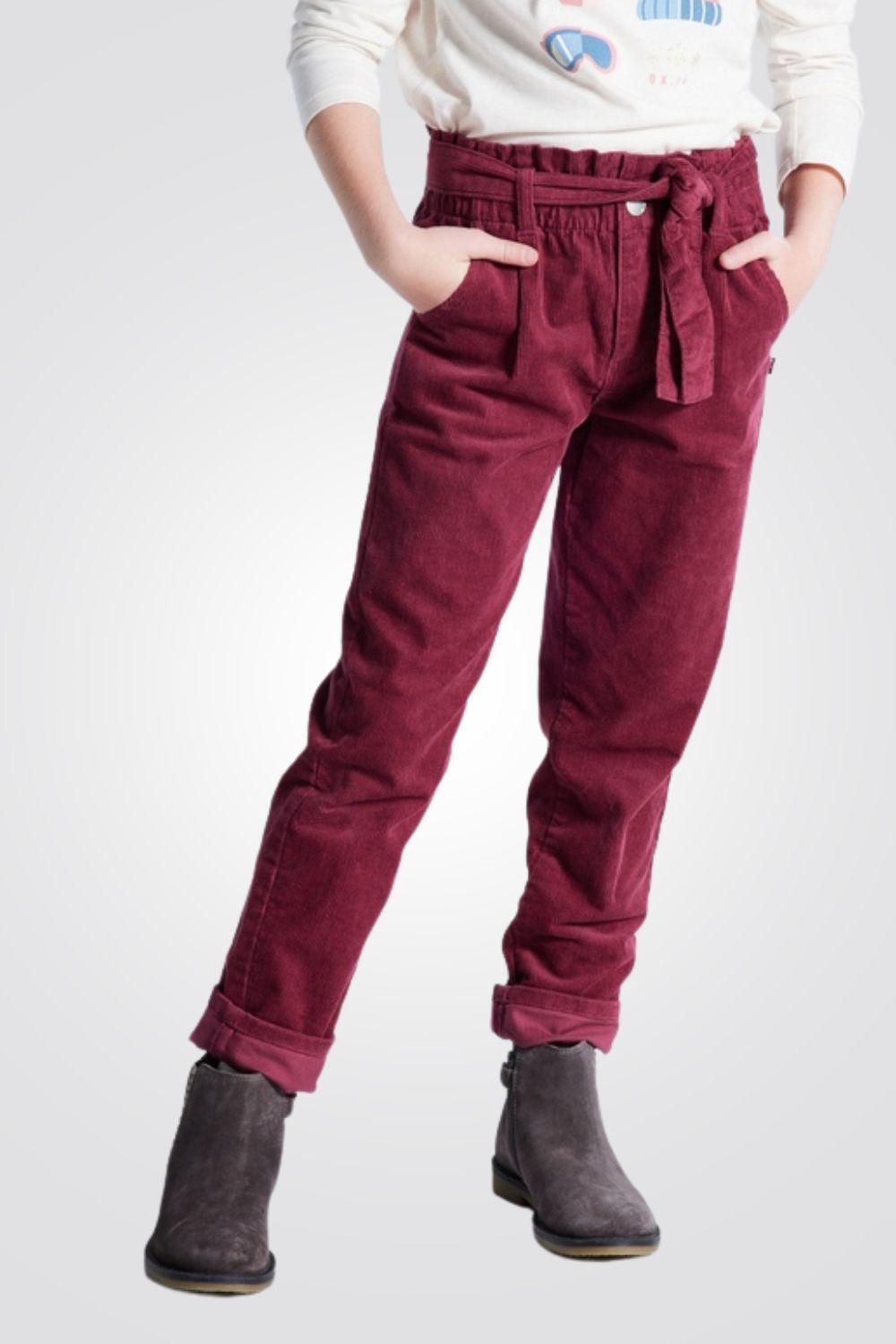 OKAIDI - מכנסי קורדרוי בצבע סגול לילדות - MASHBIR//365