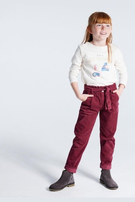 OKAIDI - מכנסי קורדרוי בצבע סגול לילדות - MASHBIR//365