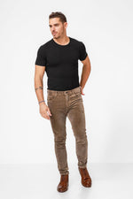 KENNETH COLE - מכנסי קורדרוי בצבע חום - MASHBIR//365