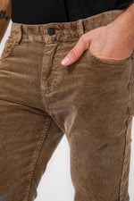 KENNETH COLE - מכנסי קורדרוי בצבע חום - MASHBIR//365