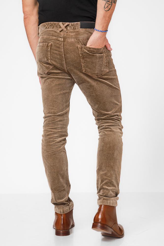 KENNETH COLE - מכנסי קורדרוי בצבע חום - MASHBIR//365
