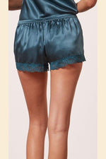 ETAM - מכנסי משי קצרים MILKY כחול פטרול - MASHBIR//365