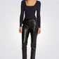 MORGAN - מכנסי נשים דמוי עור בצבע שחור - MASHBIR//365 - 1