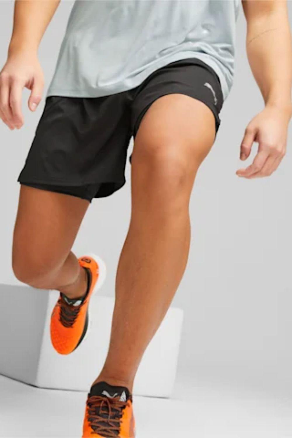 PUMA - מכנסי ריצה לגבר Run 2-in-1 5" בצבע שחור - MASHBIR//365