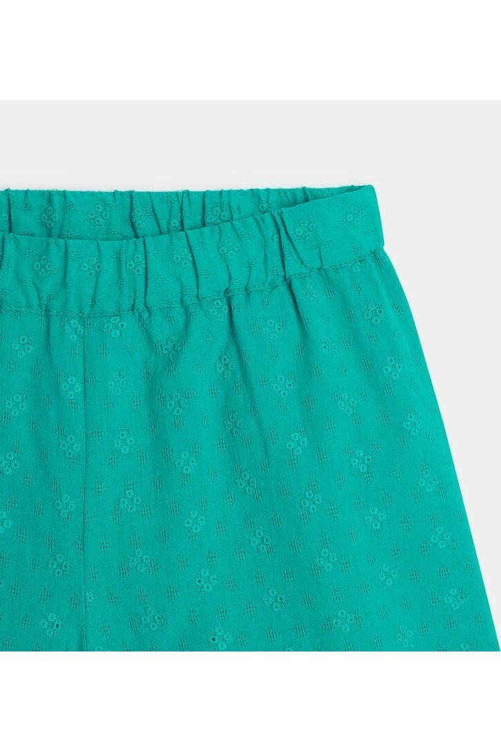 OKAIDI - מכנסי רקמה לילדות בצבע ירוק - MASHBIR//365