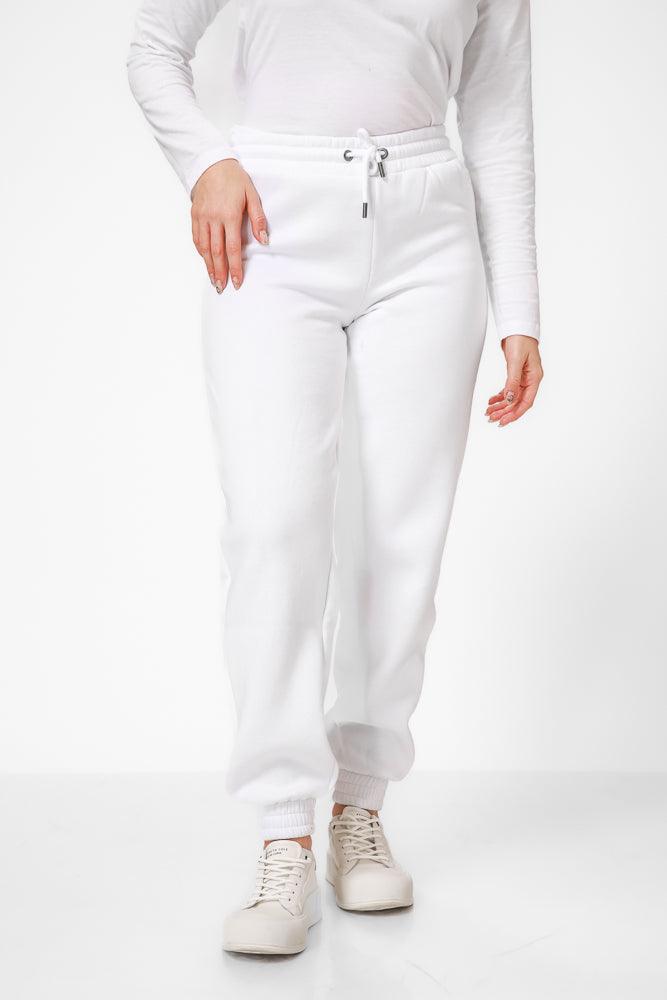 KENNETH COLE - מכנסי טרנינג בצבע לבן - MASHBIR//365