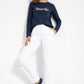 NAUTICA - מכנסי טרנינג בצבע לבן לוגו רקום - MASHBIR//365 - 4