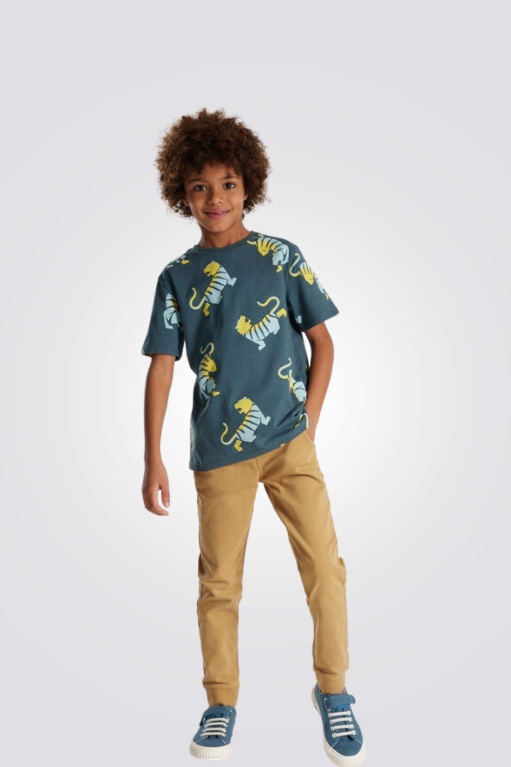 OKAIDI - מכנסי טרנינג דקים בצבע בז' לילדים - MASHBIR//365