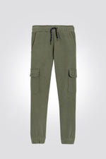 OKAIDI - מכנסי טרנינג לילדים בצבע חאקי - MASHBIR//365