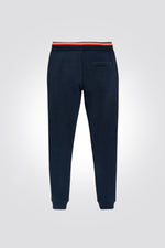 OKAIDI - מכנסי טרנינג לילדים בצבע כחול עם גומי כתום - MASHBIR//365