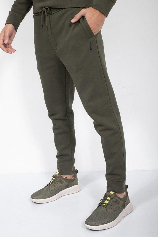 NAUTICA - מכנסי טרנינג לוגו ירוק זית - MASHBIR//365