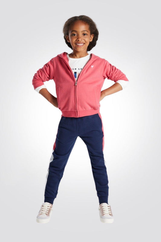 OKAIDI - מכנסי טרנינג עם קשירה נייבי לילדות - MASHBIR//365