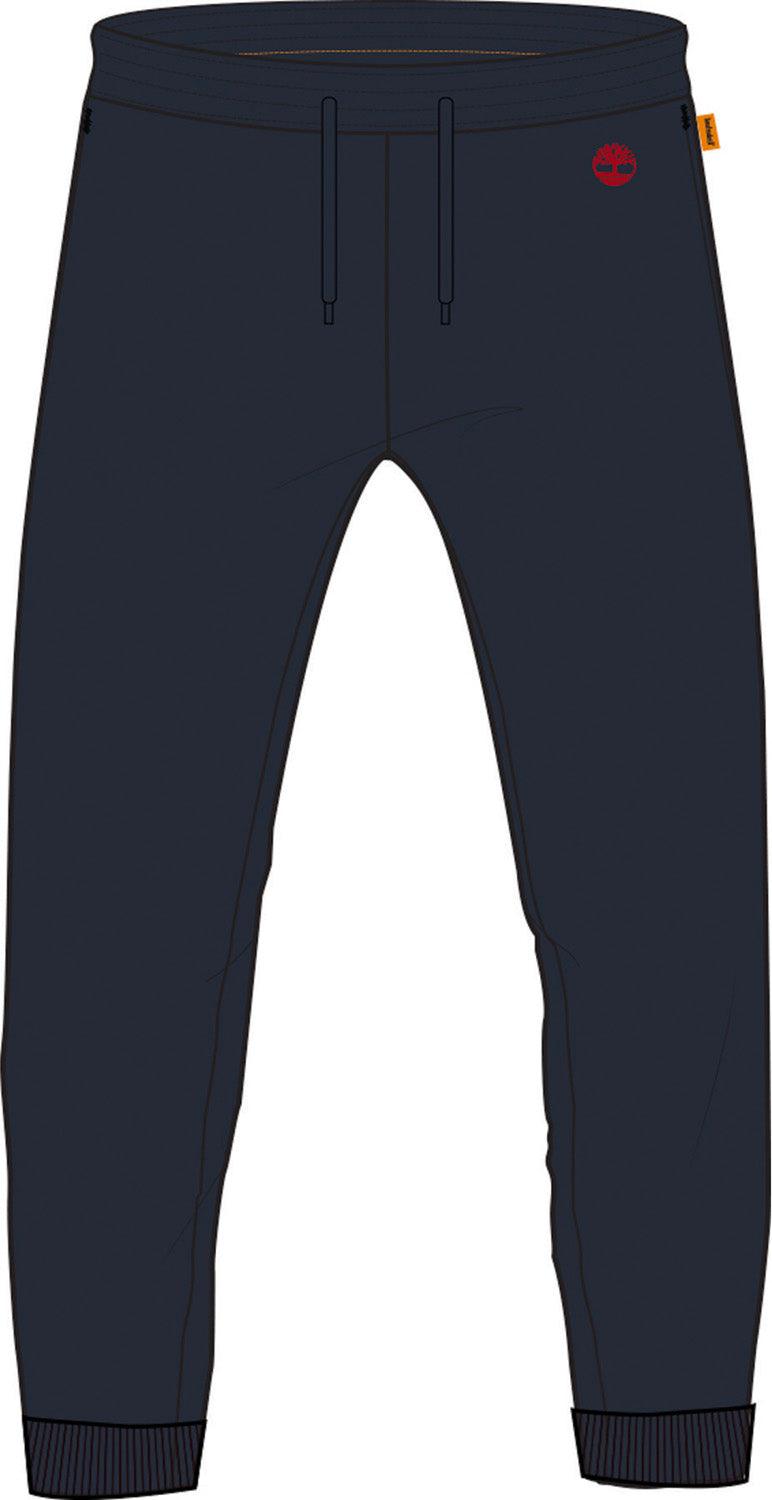 TIMBERLAND - מכנסי טרנינג עם לוגו המותג רקום בצד צבע נייבי - MASHBIR//365
