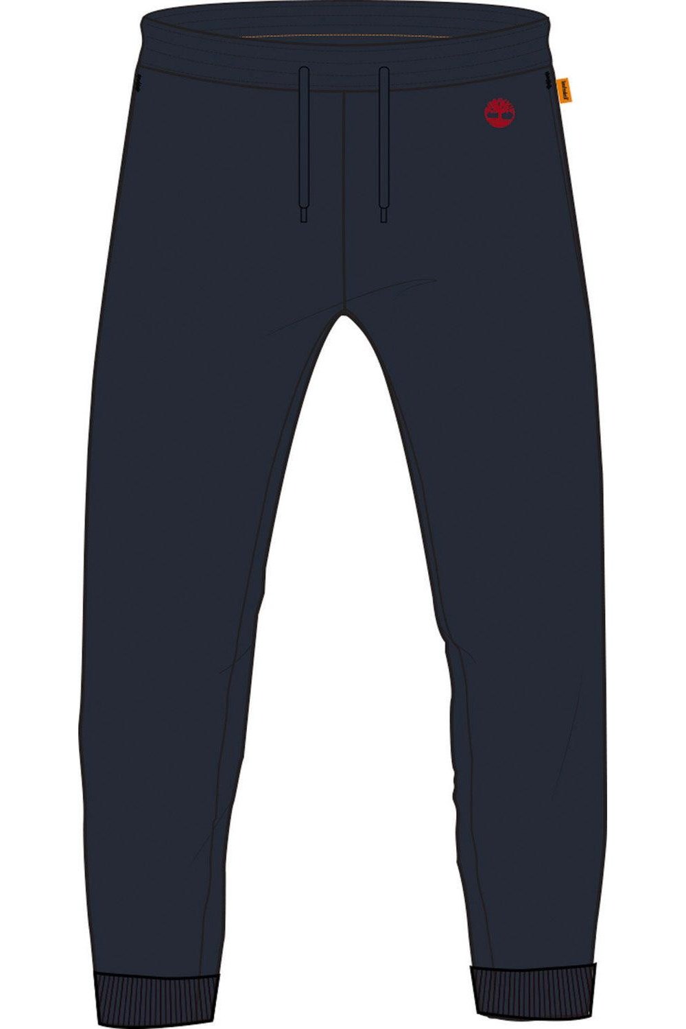 TIMBERLAND - מכנסי טרנינג עם לוגו המותג רקום בצד צבע נייבי - MASHBIR//365