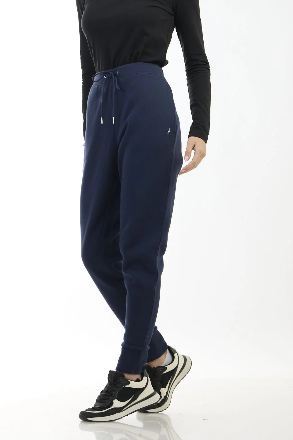 NAUTICA - מכנסי טרנינג עם לוגו רקמה בצבע נייבי - MASHBIR//365