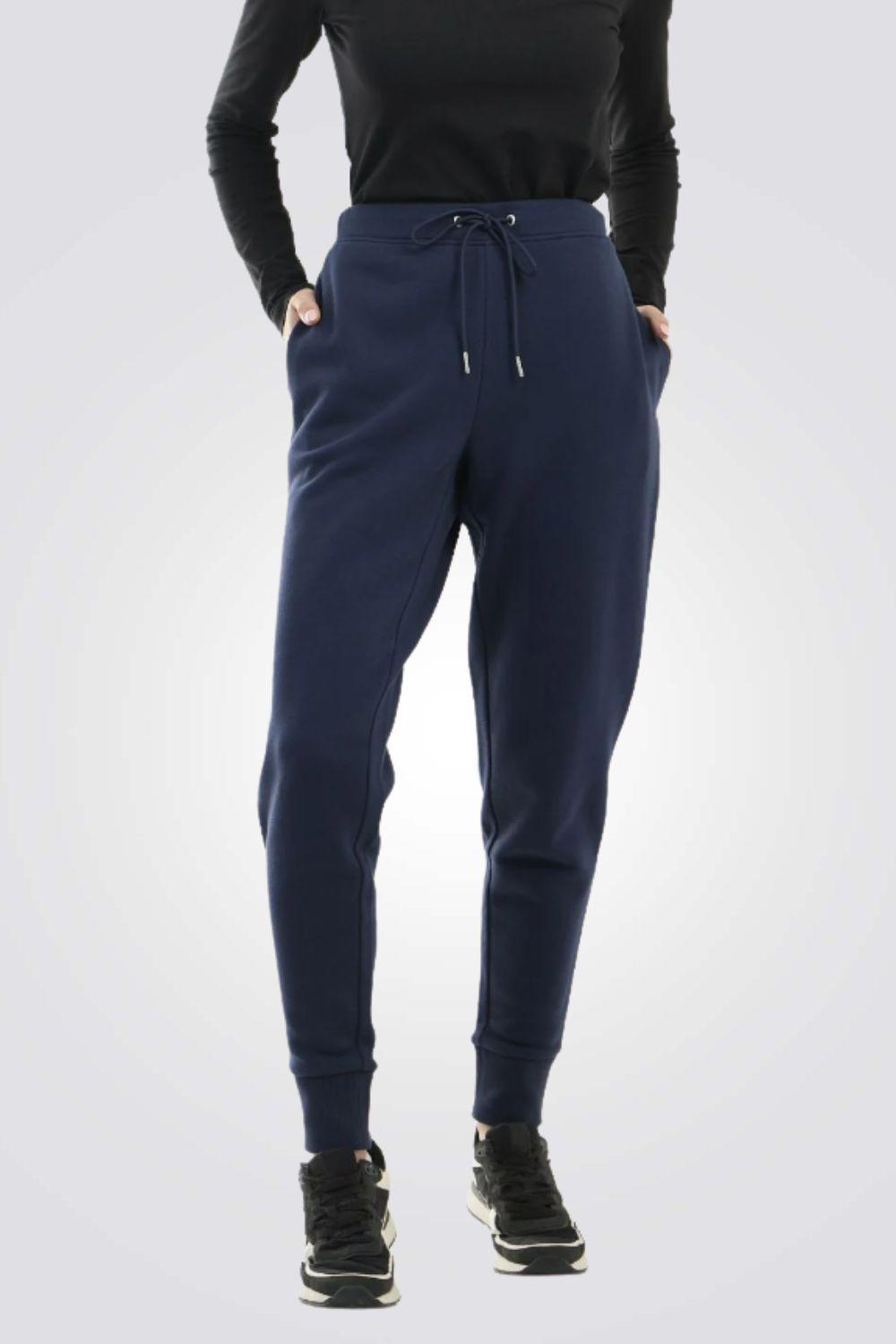 NAUTICA - מכנסי טרנינג עם לוגו רקמה בצבע נייבי - MASHBIR//365