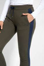 NAUTICA - מכנסי טרנינג STRIPE ירוק זית - MASHBIR//365