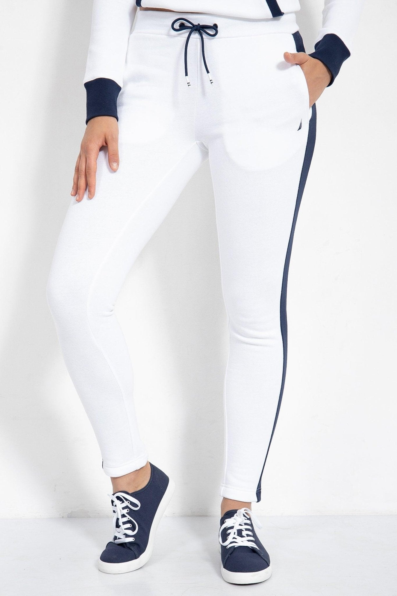 NAUTICA - מכנסי טרנינג STRIPE לבן - MASHBIR//365