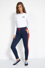 NAUTICA - מכנסי טרנינג STRIPE נייבי - MASHBIR//365