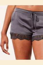 ETAM - מכנסי סאטן קצרים BROOKLIN אפור - MASHBIR//365