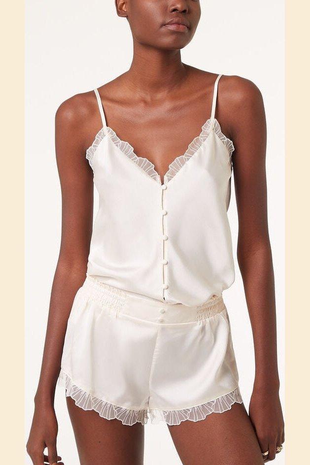 ETAM - מכנסי סאטן קצרים OMBRELLE קרם - MASHBIR//365